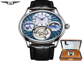 Foto van Horloge original tourbillon watch guanqin 2019 new clock men waterproof mechanical sapphire leather 