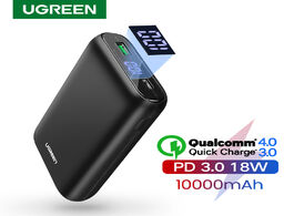 Foto van Telefoon accessoires ugreen power bank 10000mah portable external battery charger quick charge 4.0 3