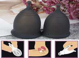 Foto van Schoonheid gezondheid black color copa menstrual women feminine hygiene cup medical 100 silicone reu