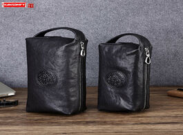 Foto van Tassen genuine leather clutch bag new clutches men business fashion mobile phone bags black soft cot