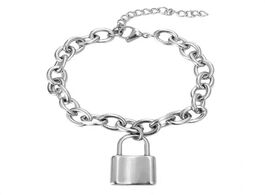 Foto van Sieraden cool lock chain cross punk rock adjustable bracelet long alloy stainless metal line for wom