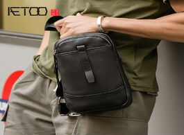 Foto van Tassen aetoo leather chest bag casual multi functional men s shoulder trend slant