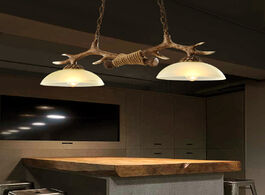 Foto van Lampen verlichting horn deer antler chandelier lighting bar dining room kitchen island loft decor ru