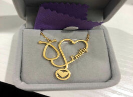 Foto van Sieraden custom medical stethoscope name necklace hospital jewelry personalized women nurse doctor n