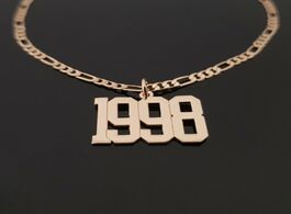 Foto van Sieraden personalized number year necklaces women s christmas gifts stainless steel custom name name