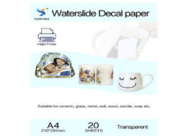 Foto van Kantoor school benodigdheden 20pcs lot a4 size inkjet water slide decal transfer paper transparent p