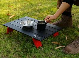 Foto van Meubels new mini black outdoor aluminum alloy folding table furniture barbecue camping tent househol