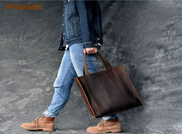 Foto van Tassen pndme simple vintage genuine leather men s tote bag fashion casual cowhide shopping shoulder 