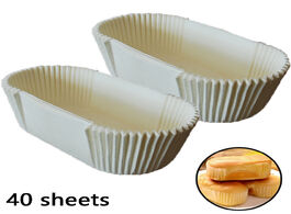 Foto van Huis inrichting 40pcs disposable baking paper cake cup oval eclair liners loaf bread cupcake oilproo