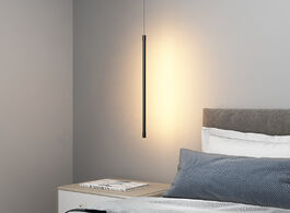 Foto van Lampen verlichting simple geometry line strip droplight led hanglamp living room tv wall pendant lig