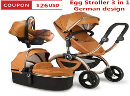 Foto van Baby peuter benodigdheden kuddy stroller high landscape 3 in 1 carriage with car seat pram can sit r
