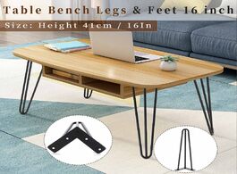 Foto van Meubels 4pcs iron metal table desk hairpin leg home accessories for diy handcrafts furniture legs 16