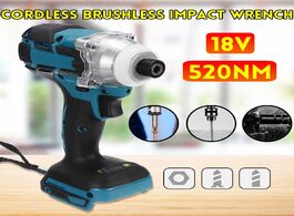 Foto van Gereedschap 18v 520n.m electric brushless impact wrench rechargeable 1 2 socket cordless screwdriver