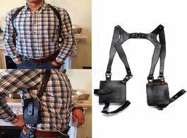 Foto van Huis inrichting portable men genuin leather anti theft hidden underarm bag holster phone case card w