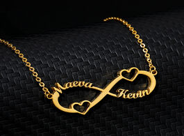 Foto van Sieraden stainless steel custom couple name necklace personality infinity nameplate choker heart pen