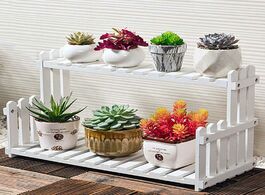 Foto van Meubels 2 tier balcony flower pot holder rack plant shelves stands indoor nordic garden display