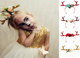 Foto van Baby peuter benodigdheden women girls christmas reindeer deer antler costume ear party flowers hair 