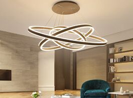 Foto van Lampen verlichting circular double sided led pendant lamp living room dining bedroom study chandelie