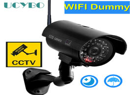 Foto van Beveiliging en bescherming dummy camera cctv video surveillance cameras w wifi antenna infared ir le