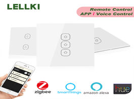 Foto van Woning en bouw lellki zigbee smart light switch 10a eu wall touch relay zero line remote control wir