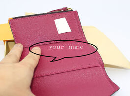 Foto van Tassen 100 genuine leather high quality women s wallet short mini end designer brand with gift box a