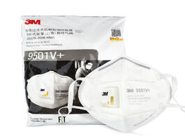 Foto van Beveiliging en bescherming 25pcs bag 3m 9501v 9502v kn95 particulate dust mask respirator earloop an