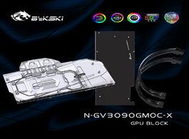 Foto van Computer bykski n gv3090gmoc x gpu graphic card vga block for gigabyte 3080 gaming oc pc water cooli