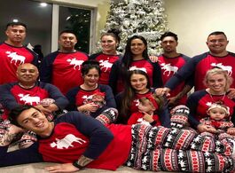 Foto van Baby peuter benodigdheden 2020 christmas family matching pajamas set warm adult kids cotton romper s