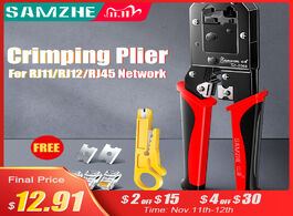 Foto van Elektronica samzhe crimping plier wire tracker rj11 12 45 cable crimper stripping for 4p 6p 8p ether
