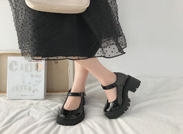 Foto van Schoenen womens pumps mary shoes ankle strap chunky heels platform female fashion buckle comfortable