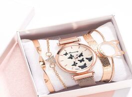 Foto van Horloge 5pcs watch with bracelet luxury women s wristwatch fashion bangle ladies dress wrist elegant
