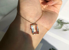 Foto van Sieraden silvology 925 sterling silver 5a square zircon necklace elegant sparkling minimalist pendan