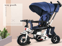 Foto van Baby peuter benodigdheden 4 in 1 infant tricycle folding rotating seat stroller 3 wheel bicycle kids