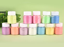 Foto van Sieraden 10g diy epoxy resin filler dye pearl pigment 12 color pearlescent mineral powder handmade c
