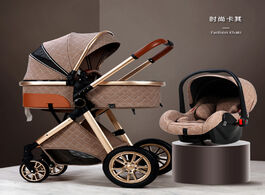 Foto van Baby peuter benodigdheden multi functional stroller high landscape can sit reclining light folding t