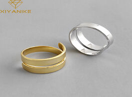 Foto van Sieraden xiyanike minimalist 925 sterling silver party ring new fashion double layer glossy jewelry 