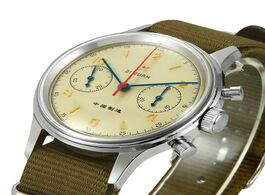 Foto van Horloge new 40mm china aviation chronograph mechanical watches for men 1963 seagull movement sapphir