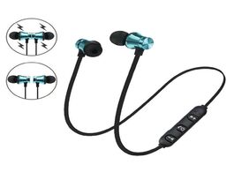 Foto van Telefoon accessoires new magnetic in ear earphones stereo headset earphone wireless bluetooth 4.2 he