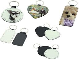 Foto van Computer free shipping 20pcs blank sublimation leather pendant tags key chains diy printing ink tran