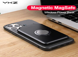 Foto van Telefoon accessoires ykz mini powerbank portable 4000mah magnetic wireless charger for iphone samsun