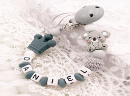 Foto van Baby peuter benodigdheden personalized name silicone nipple dummy holder pacifier clip porta chupeta