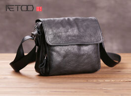 Foto van Tassen aetoo men s mini shoulder bag leather retro mobile phone multi function waist