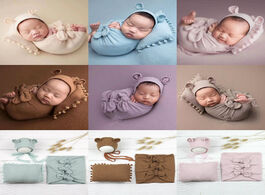 Foto van Baby peuter benodigdheden newborn photography clothing infant hat wrap pillow 3pcs set photo props a