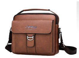 Foto van Tassen luxury brand pu leather men s brown crossbody bags male shoulder messenger bag casual busines