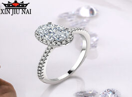 Foto van Sieraden classic luxury women s special shaped dove egg oval diamond ring micro inlaid proposal enga
