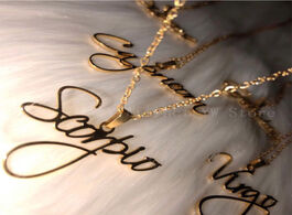 Foto van Sieraden custom name necklace stainless steel personalized privatecustom gold color nameplate pendan