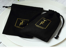 Foto van Sieraden 100 black flannel jewellry gift bags personalized logo jewelry packaging chic drawstring po