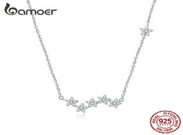 Foto van Sieraden bamoer 925 sterling silver clear cz twinkling stars pendant necklace for women wedding fami