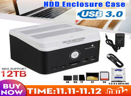 Foto van Computer all in one hdd docking station for 2.5 inch 3.5 ide sata usb 3.0 dual enclosure internal ha