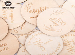 Foto van Baby peuter benodigdheden for newborn 16pcs milestone cards wooden month sticke photography engraved
